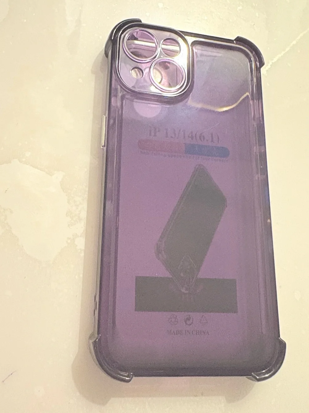 Purple Transparent Phone Case For iPhone 14 Brand Unspecified